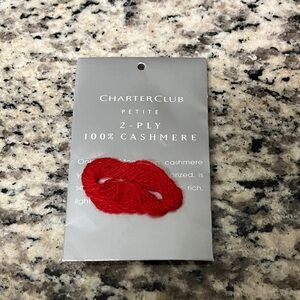 Red  Charter Club Cashmere Thread